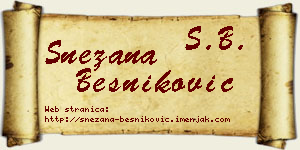 Snežana Besniković vizit kartica
